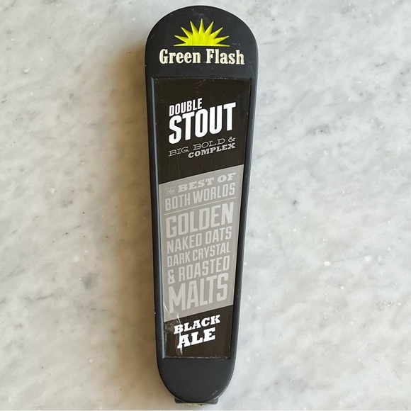 Green Flash Double Stout Black Ale Beer Tap Handle 8.5” - Picture 3 of 5